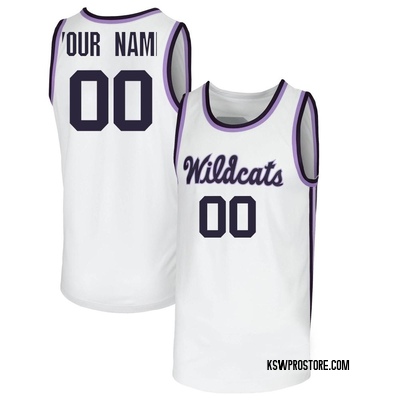 Men's Custom Kansas State Wildcats Replica Basketball Jersey - White