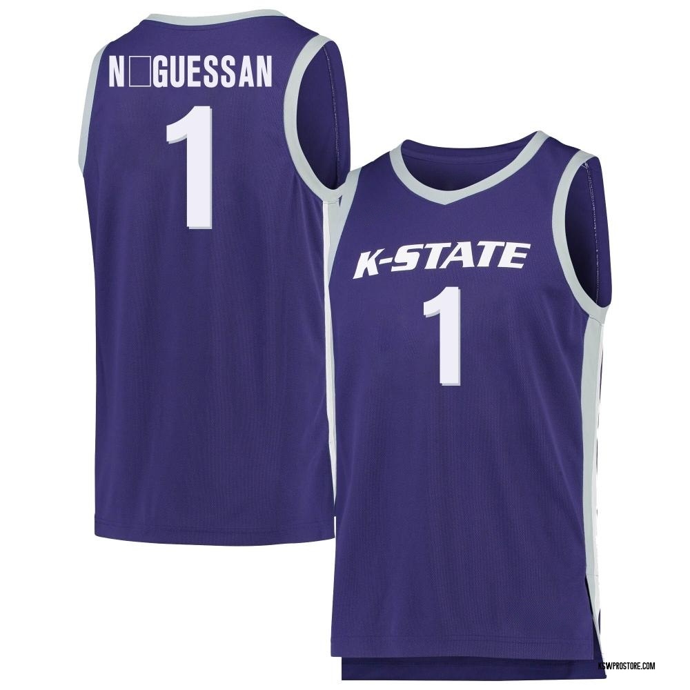 Men's David N'Guessan Kansas State Wildcats Replica Basketball Jersey - Purple