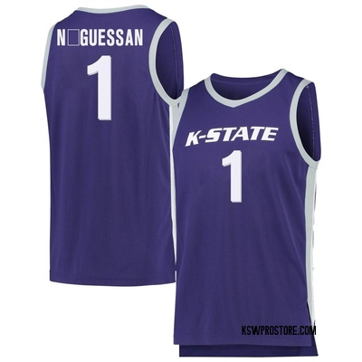 Men's David N'Guessan Kansas State Wildcats Replica Basketball Jersey - Purple
