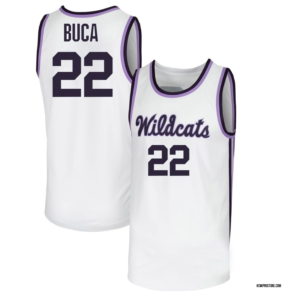 Men's Dorin Buca Kansas State Wildcats Replica Basketball Jersey - White