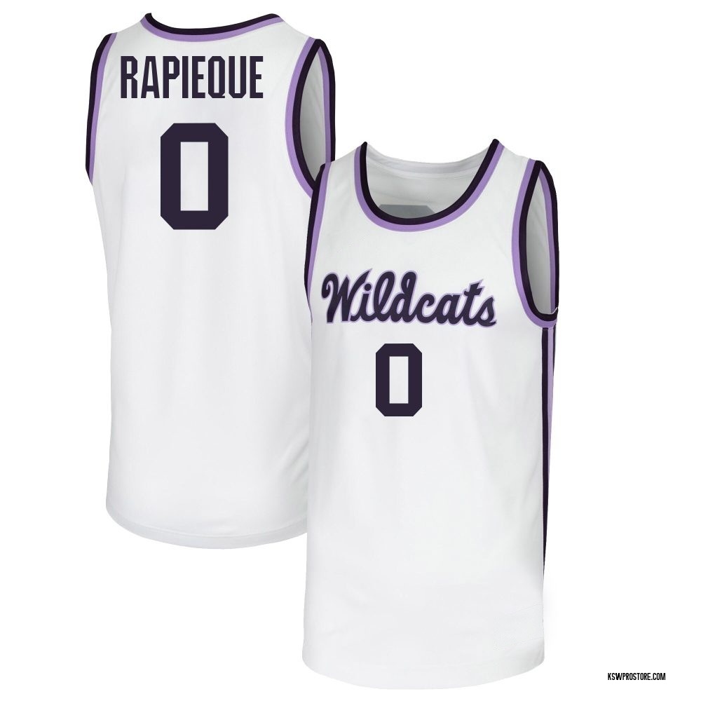 Men's Elias Rapieque Kansas State Wildcats Replica Basketball Jersey - White