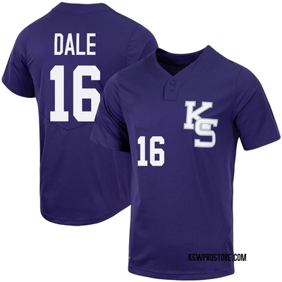 Men's Elijah Dale Kansas State Wildcats Replica Full-Button Baseball Jersey - Purple