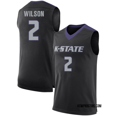 Men's Exavier Wilson Kansas State Wildcats Replica Basketball Jersey - Black