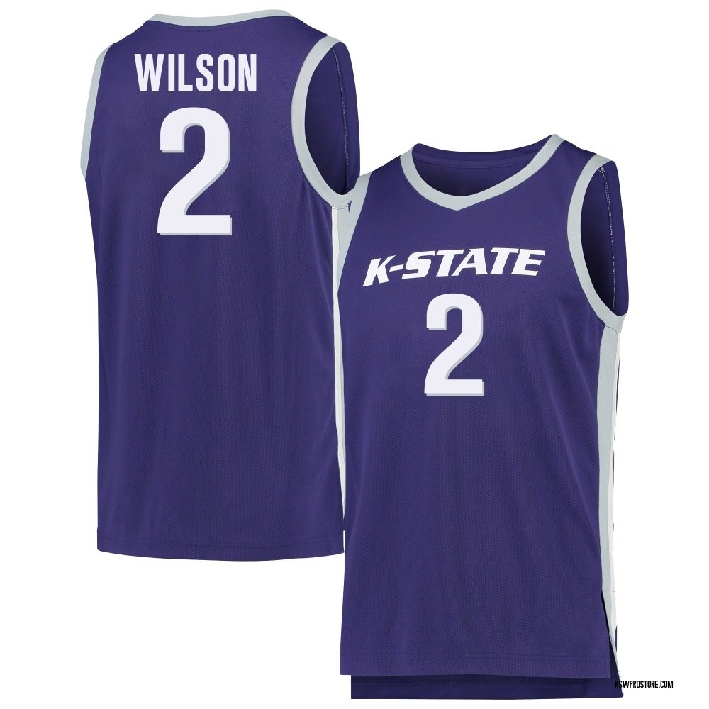 Men's Exavier Wilson Kansas State Wildcats Replica Basketball Jersey - Purple