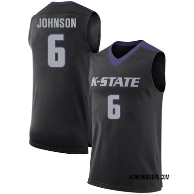 Men's Marcus Johnson Kansas State Wildcats Replica Basketball Jersey - Black