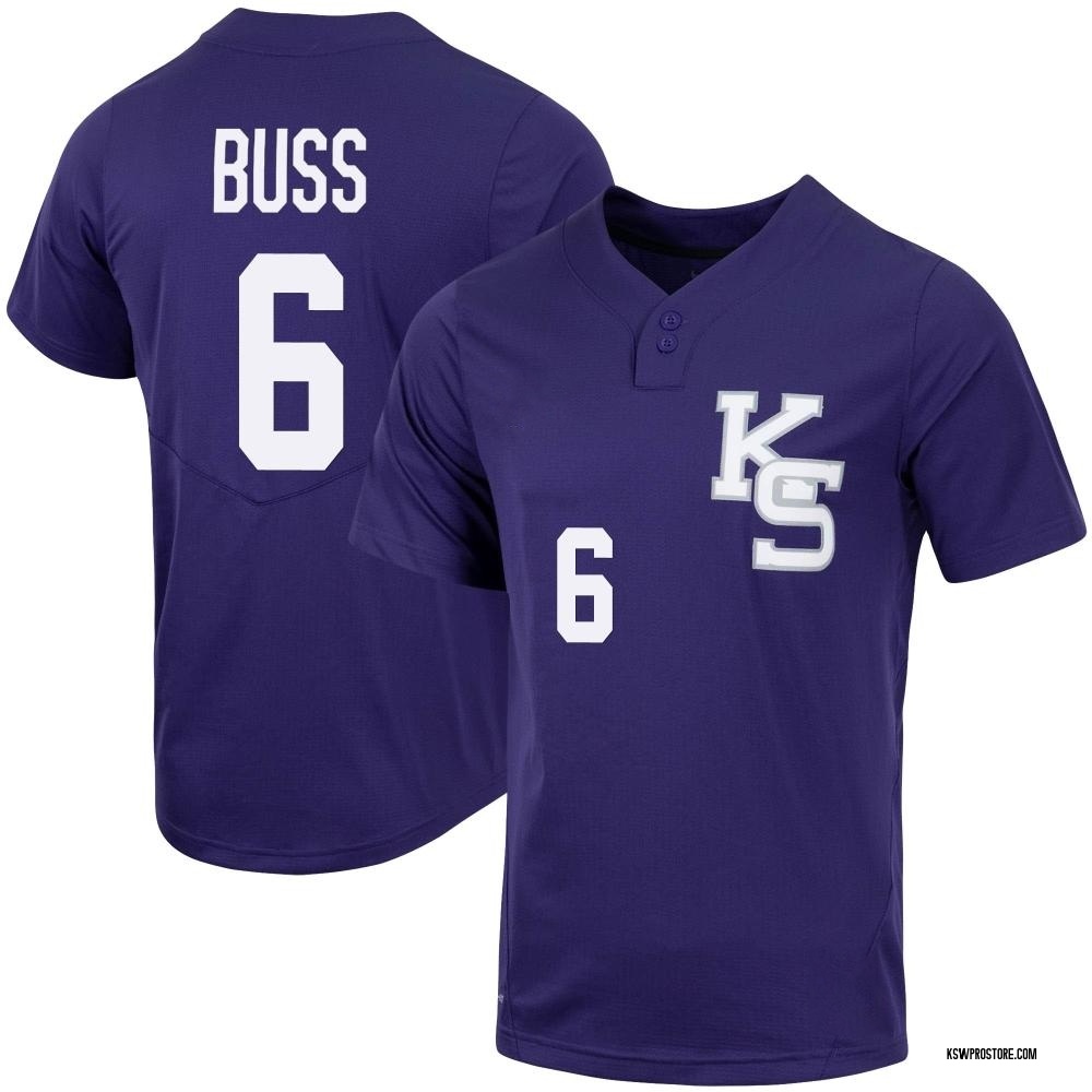 Men's Mason Buss Kansas State Wildcats Replica Full-Button Baseball Jersey - Purple