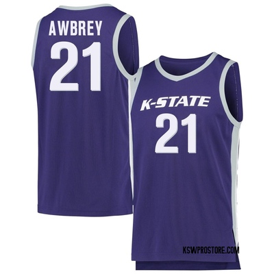 Men's Nate Awbrey Kansas State Wildcats Replica Basketball Jersey - Purple