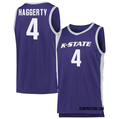 Men's P.J. Haggerty Kansas State Wildcats Replica Basketball Jersey - Purple