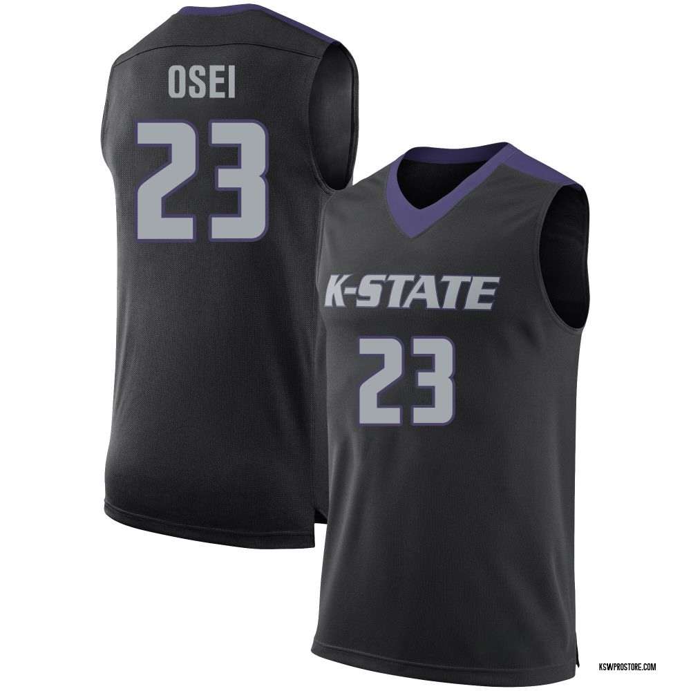 Men's Stephen Osei Kansas State Wildcats Replica Basketball Jersey - Black
