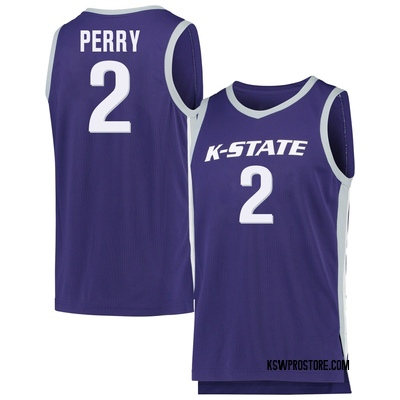 Men's Tylor Perry Kansas State Wildcats Replica Basketball Jersey - Purple