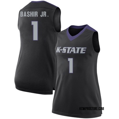 Women's Abdi Bashir Jr. Kansas State Wildcats Replica Basketball Jersey - Black