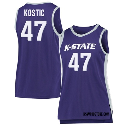Women's Andrej Kostic Kansas State Wildcats Replica Basketball Jersey - Purple