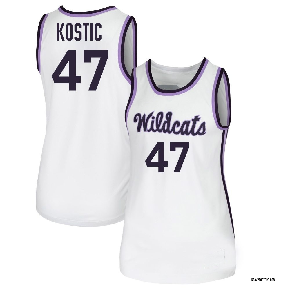 Women's Andrej Kostic Kansas State Wildcats Replica Basketball Jersey - White