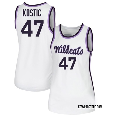 Women's Andrej Kostic Kansas State Wildcats Replica Basketball Jersey - White