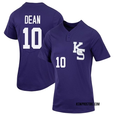 Women's Blake Dean Kansas State Wildcats Replica Full-Button Baseball Jersey - Purple