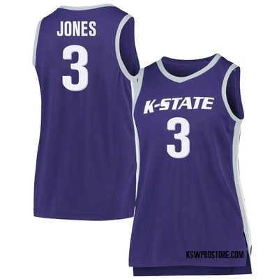 Women's C.J. Jones Kansas State Wildcats Replica Basketball Jersey - Purple