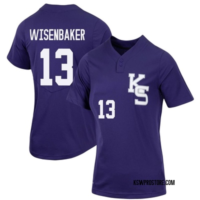 Women's Cole Wisenbaker Kansas State Wildcats Replica Full-Button Baseball Jersey - Purple