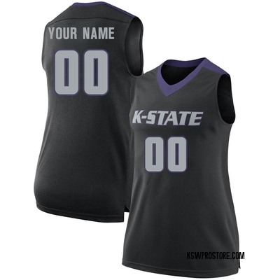Women's Custom Kansas State Wildcats Replica Basketball Jersey - Black