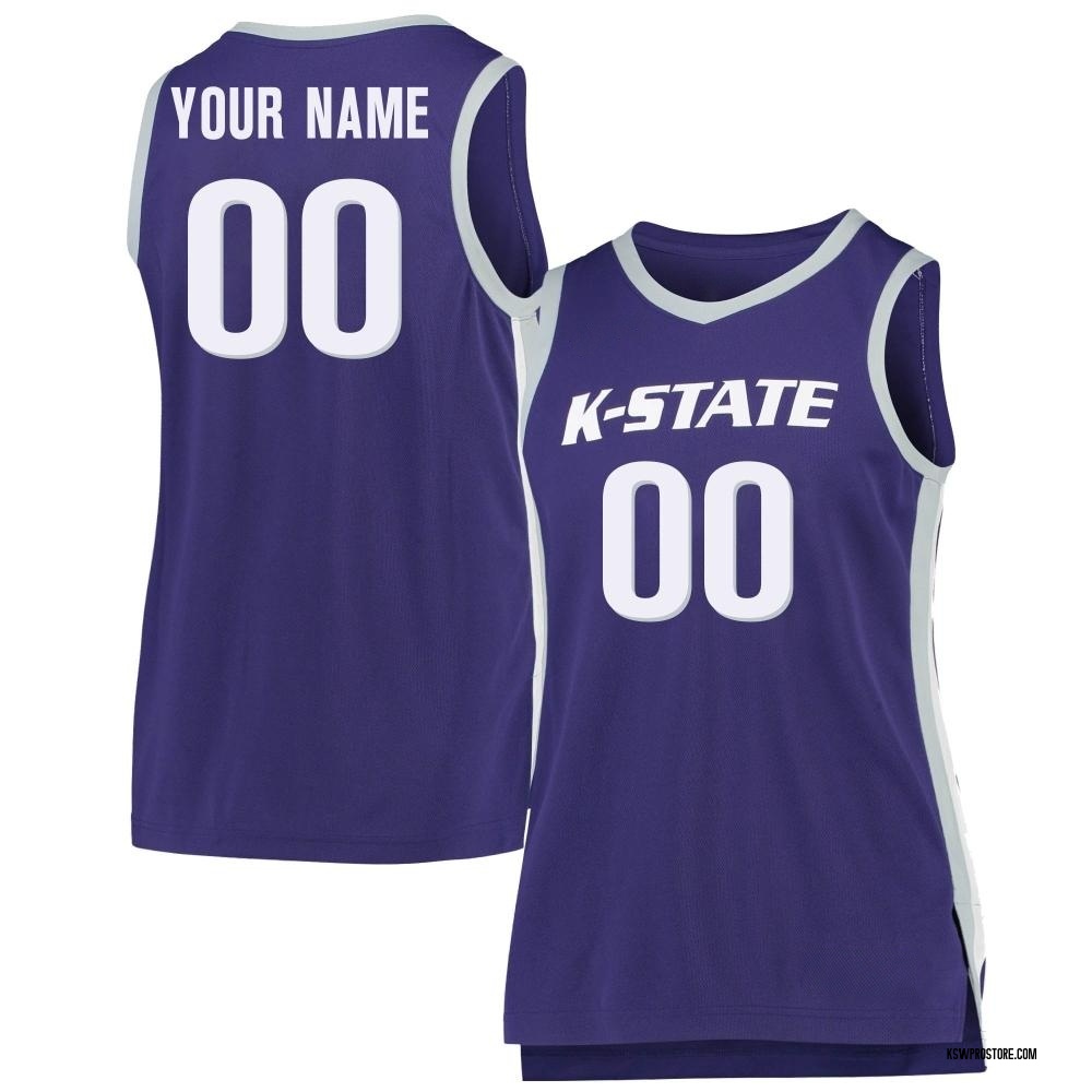 Women's Custom Kansas State Wildcats Replica Basketball Jersey - Purple