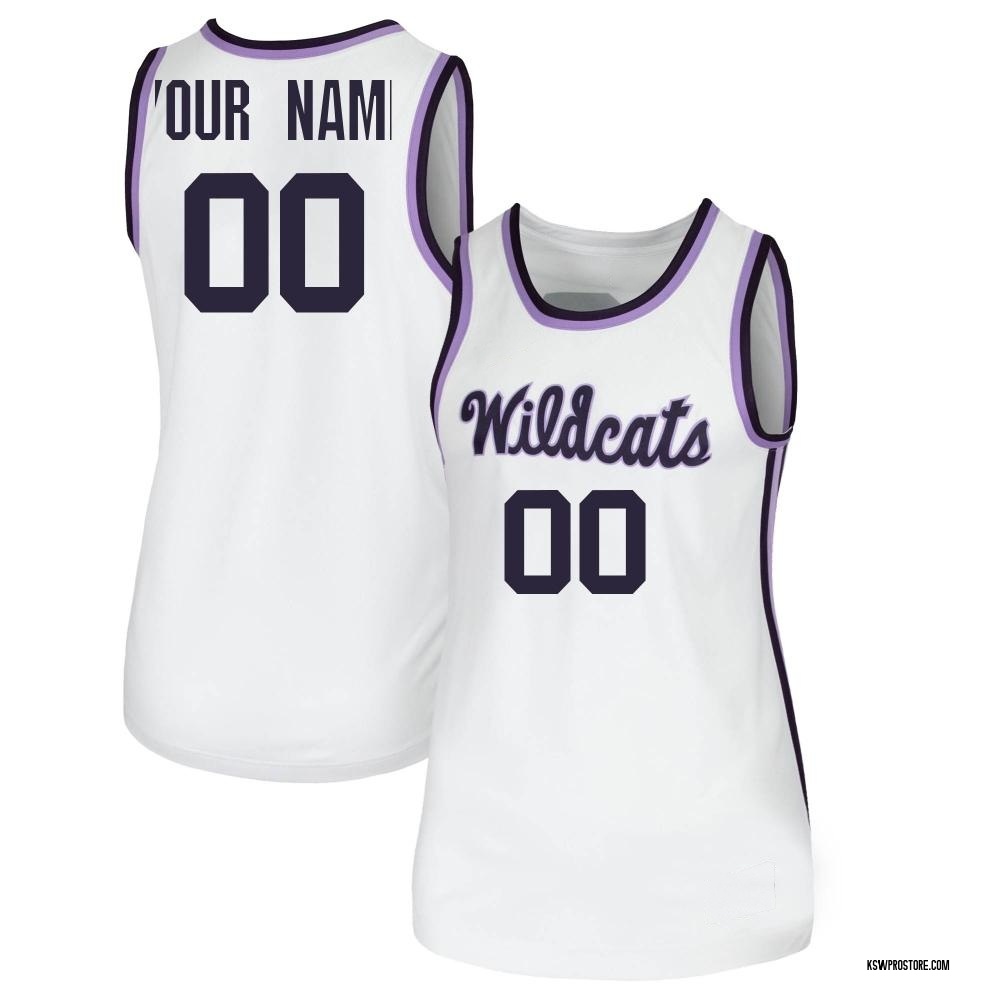 Women's Custom Kansas State Wildcats Replica Basketball Jersey - White