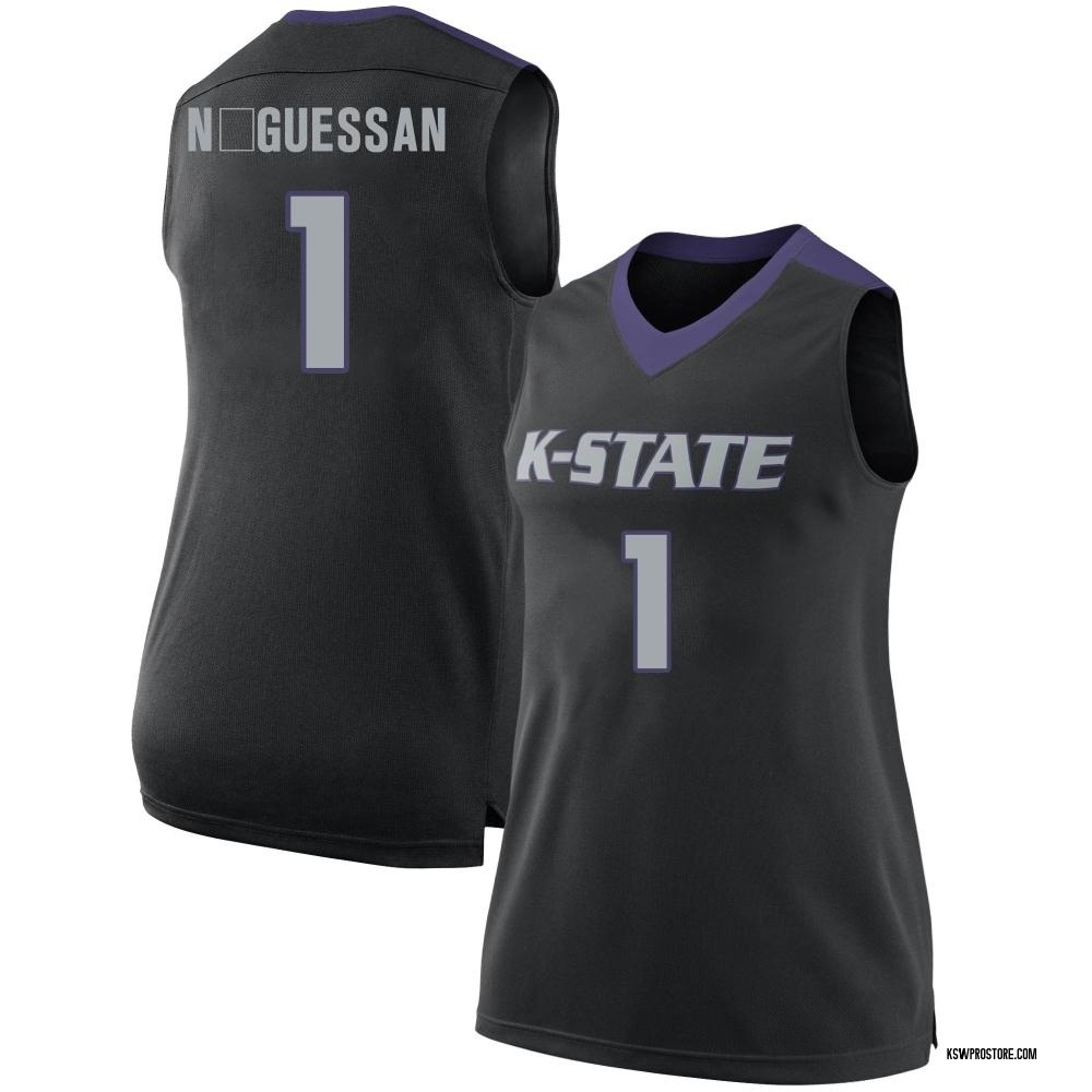 Women's David N'Guessan Kansas State Wildcats Replica Basketball Jersey - Black