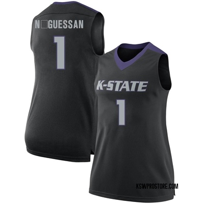 Women's David N'Guessan Kansas State Wildcats Replica Basketball Jersey - Black