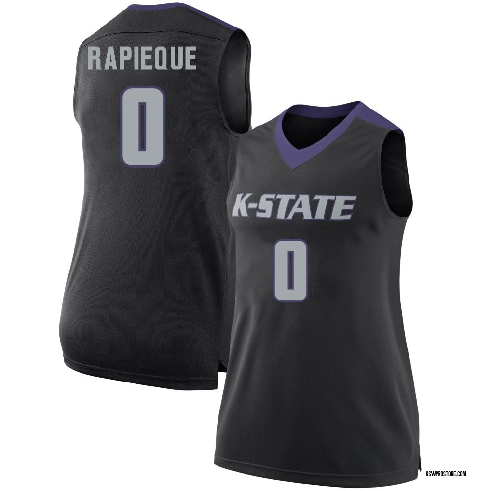 Women's Elias Rapieque Kansas State Wildcats Replica Basketball Jersey - Black