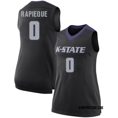 Women's Elias Rapieque Kansas State Wildcats Replica Basketball Jersey - Black