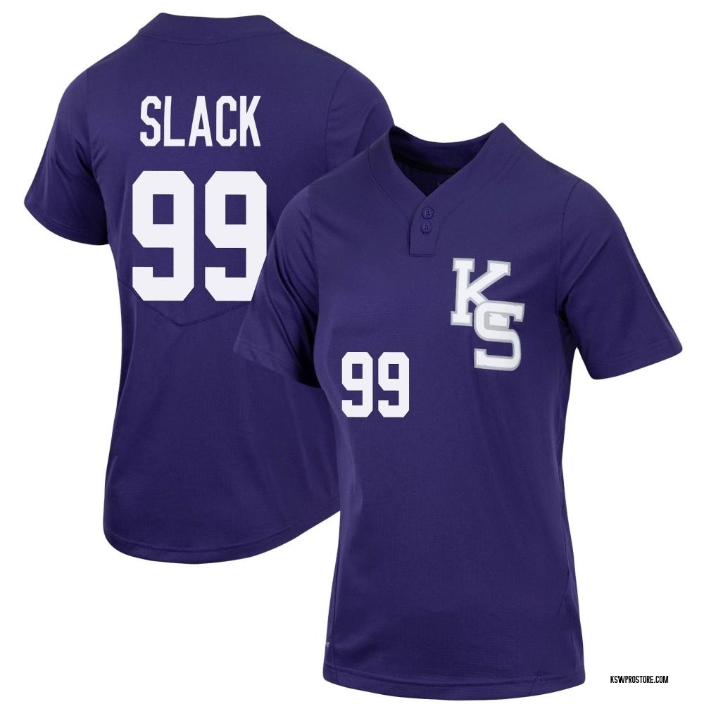Women's JJ Slack Kansas State Wildcats Replica Full-Button Baseball Jersey - Purple
