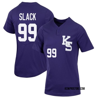 Women's JJ Slack Kansas State Wildcats Replica Full-Button Baseball Jersey - Purple
