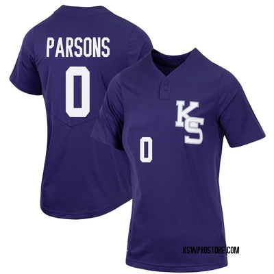 Women's Jaden Parsons Kansas State Wildcats Replica Full-Button Baseball Jersey - Purple
