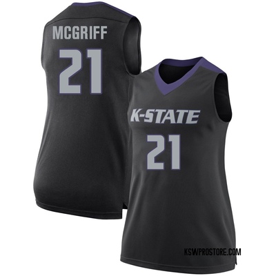 Women's Khamari McGriff Kansas State Wildcats Replica Basketball Jersey - Black