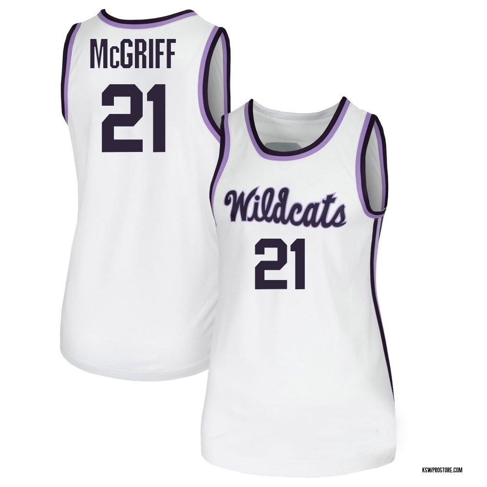 Women's Khamari McGriff Kansas State Wildcats Replica Basketball Jersey - White