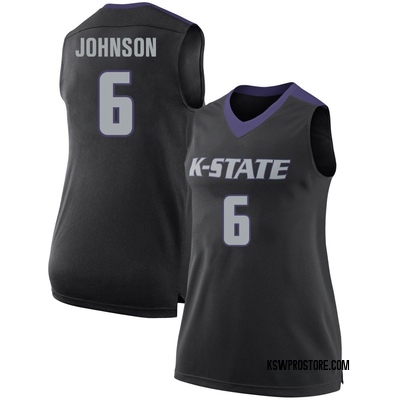 Women's Marcus Johnson Kansas State Wildcats Replica Basketball Jersey - Black
