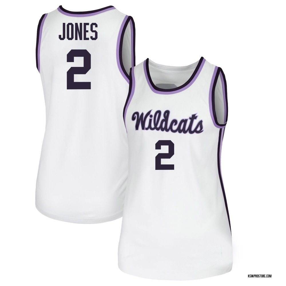 Women's Max Jones Kansas State Wildcats Replica Basketball Jersey - White