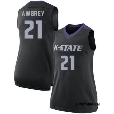 Women's Nate Awbrey Kansas State Wildcats Replica Basketball Jersey - Black
