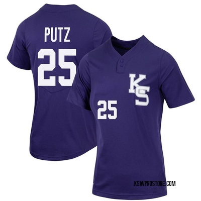 Women's Rohan Putz Kansas State Wildcats Replica Full-Button Baseball Jersey - Purple