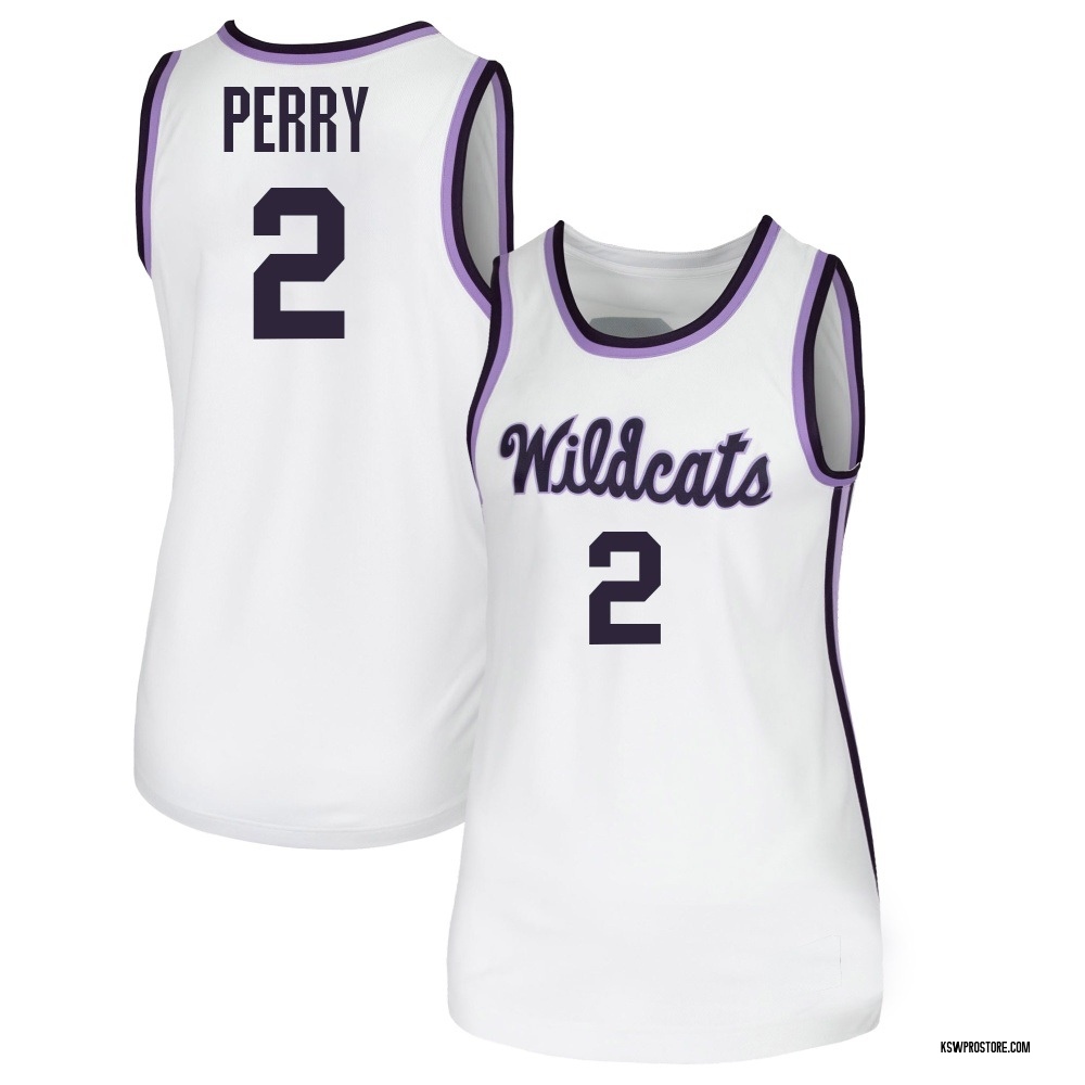 Women's Tylor Perry Kansas State Wildcats Replica Basketball Jersey - White
