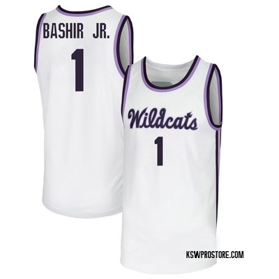 Youth Abdi Bashir Jr. Kansas State Wildcats Replica Basketball Jersey - White