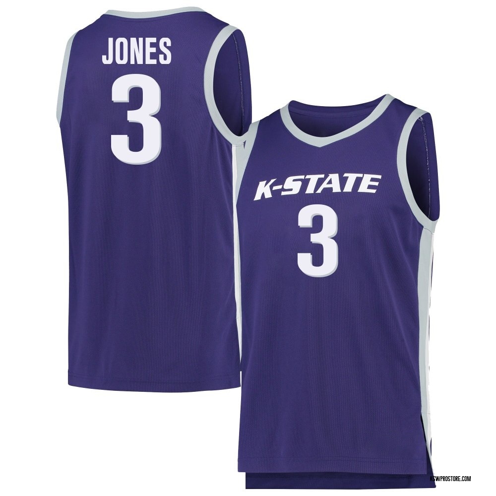 Youth C.J. Jones Kansas State Wildcats Replica Basketball Jersey - Purple
