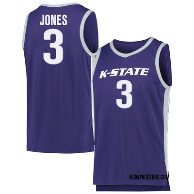 Youth C.J. Jones Kansas State Wildcats Replica Basketball Jersey - Purple