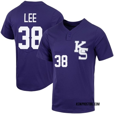 Youth Matt Lee Kansas State Wildcats Replica Full-Button Baseball Jersey - Purple