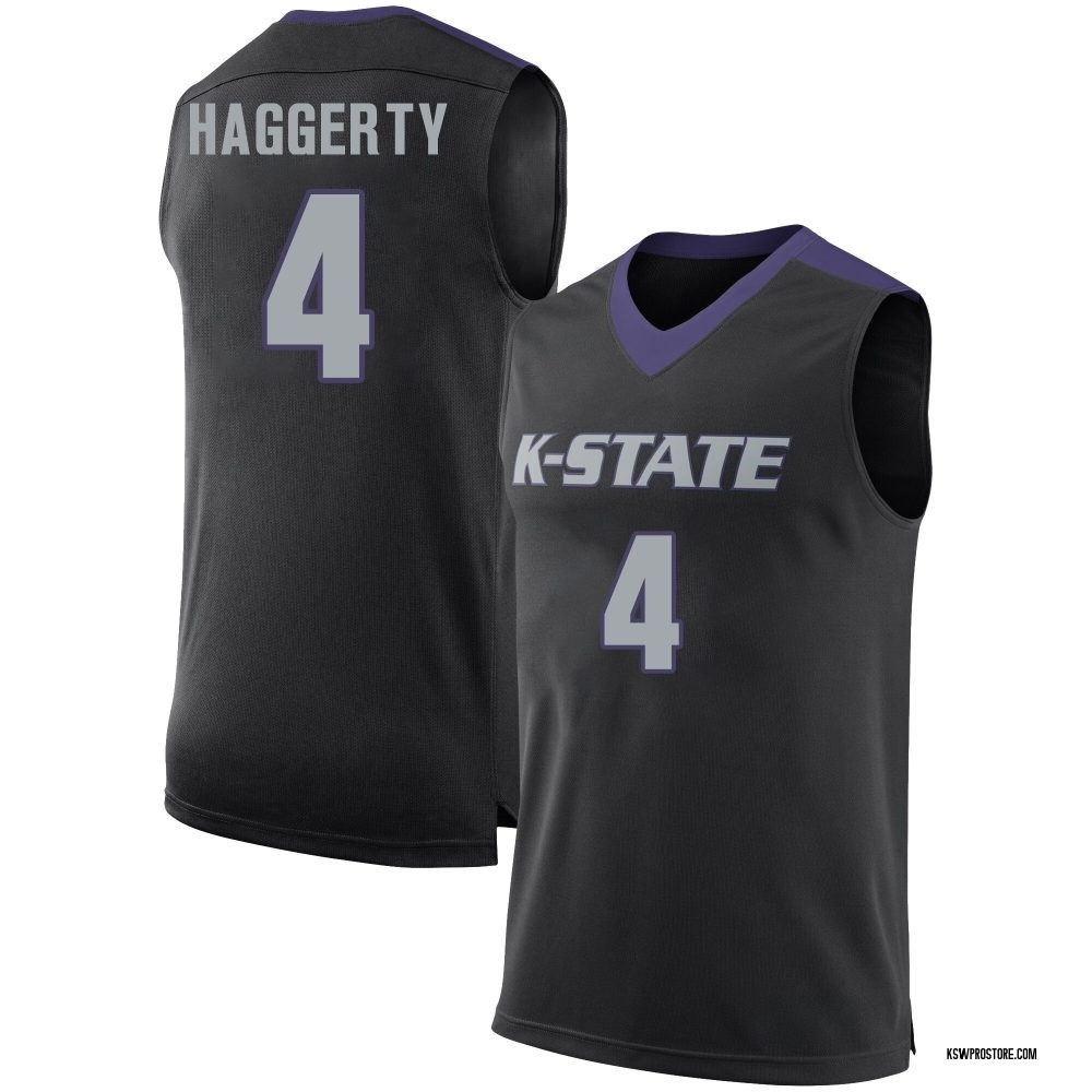 Youth P.J. Haggerty Kansas State Wildcats Replica Basketball Jersey - Black