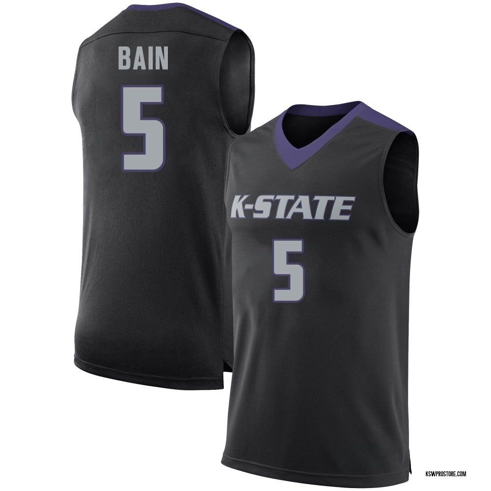 Youth Spencer Bain Kansas State Wildcats Replica Basketball Jersey - Black